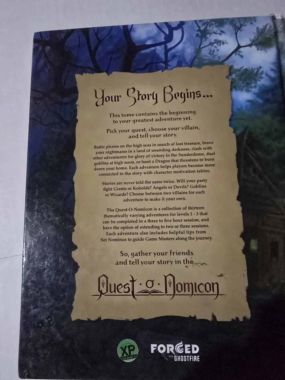 Quest-O-Nomicon HC Ghostfire Illustrated RPG Fantasy Adventure by Ser Nominus